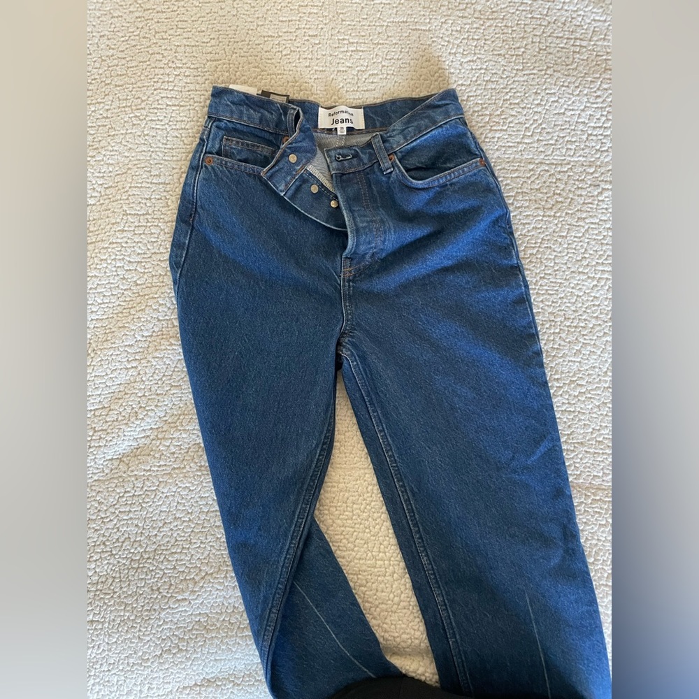 Reformation Cynthia High Rise Straight Long Jean